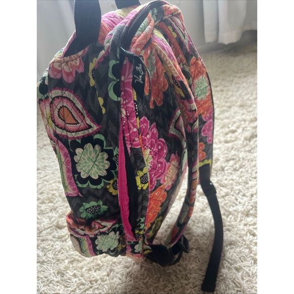 Vera Bradley Quilted Campus Backpack Ziggy Zinnia Pattern (Ret) Multi Cotton EUC - Picture 5 of 16